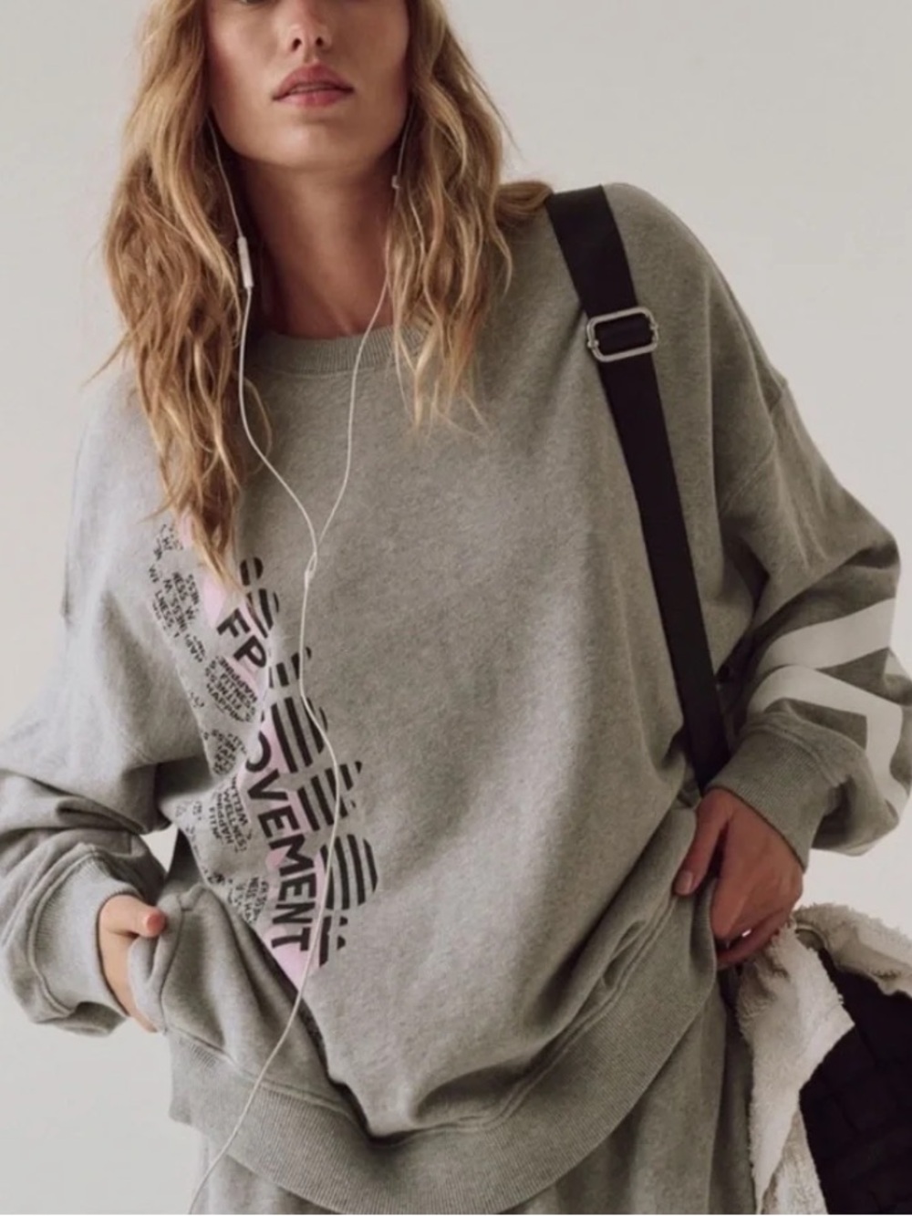 FP Movement All Star Logo Sweatshirt in Heather Grey